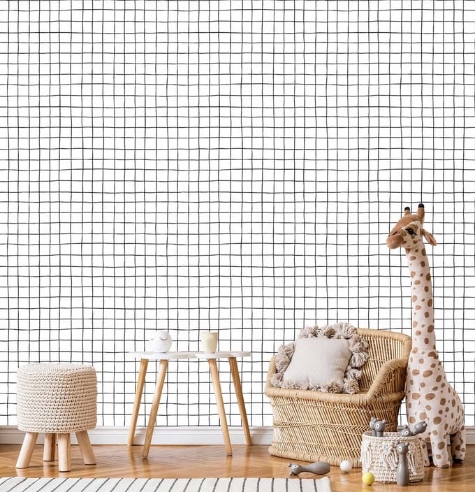 INGK - Kate & Andy - Behang - Grid Black