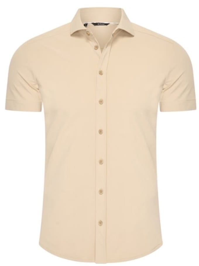 MI PIACE - Travel Men Short-Sleeve Shirt 2022 Sand - Maat : L