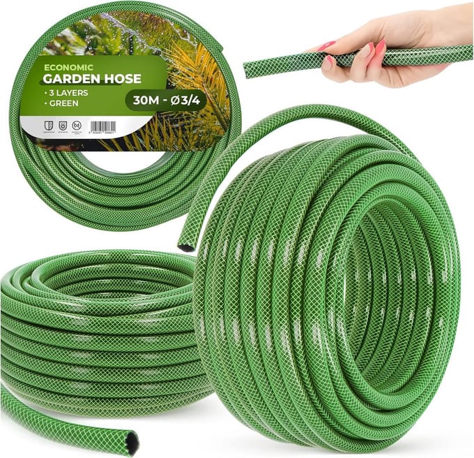 Flexibele Tuinslang 30 Meter 3/4 Inch Groen - UV-Bestendig en Vormvast
