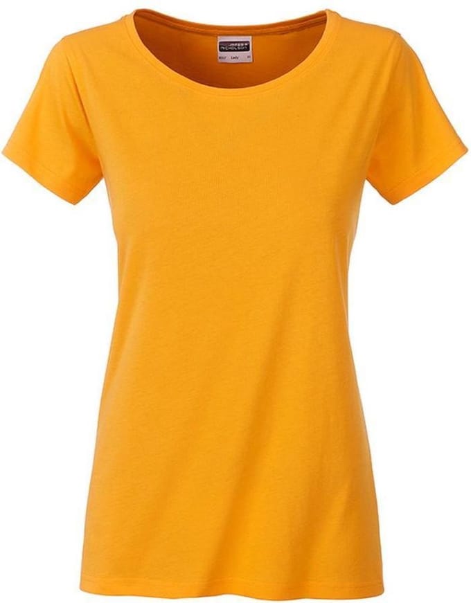 James and Nicholson Dames/dames Basic Organic Katoenen T-Shirt (Goudgeel)