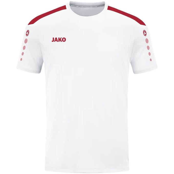 Jako Power Shirt Korte Mouw Kinderen - Rood / Wit | Maat: 164