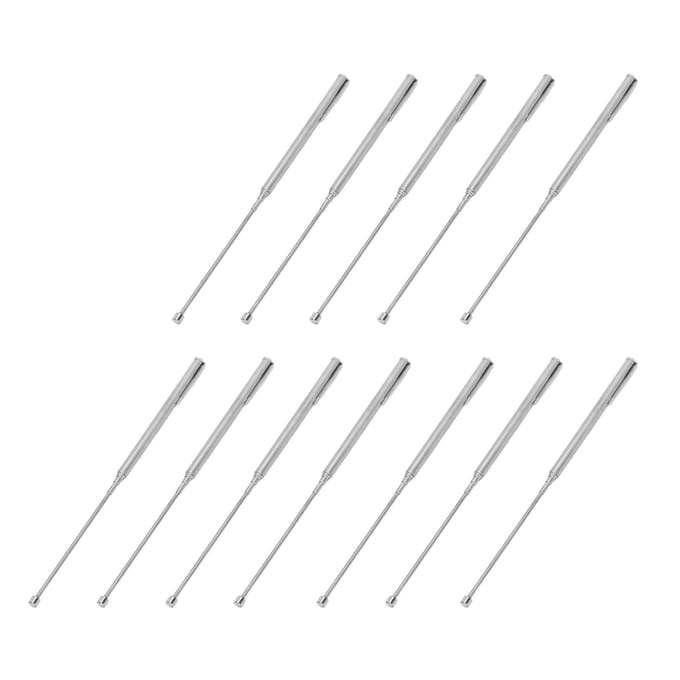 12 STUKS 2 lbs Magneet Staal Staven met Zakclip Telescopische Grijperstang Magnetische Oppakker white