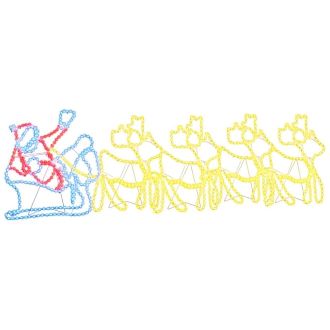 vidaXL Kerstversiering 1224 LED's Multikleur 69 x 79 cm PVC