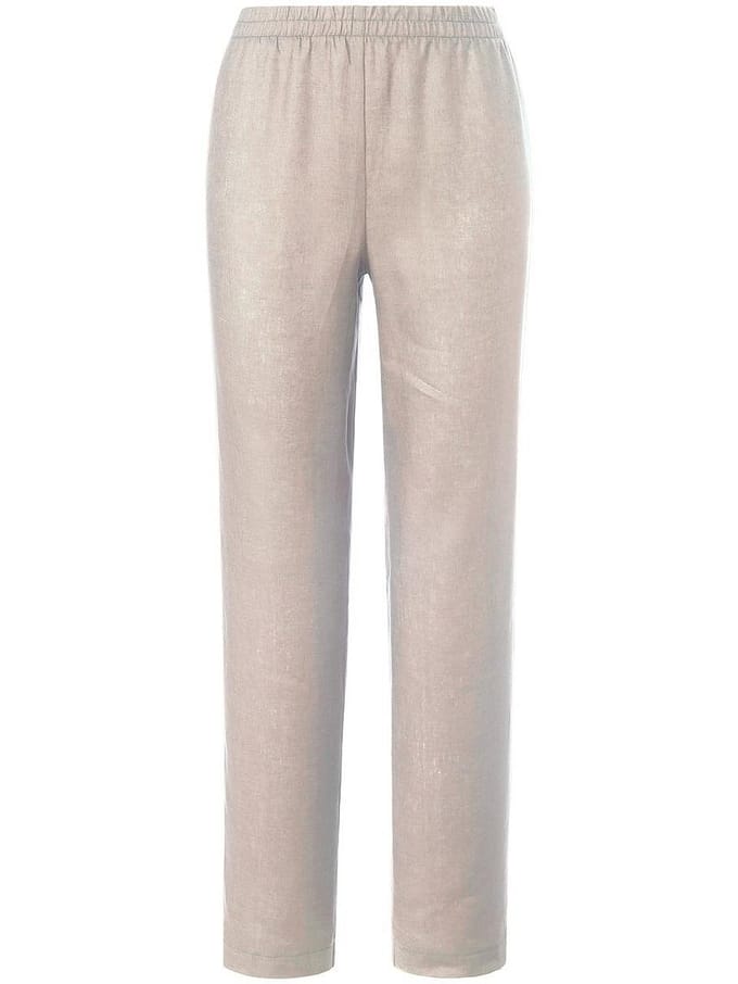 Broek 100% linnen Van Peter Hahn beige
