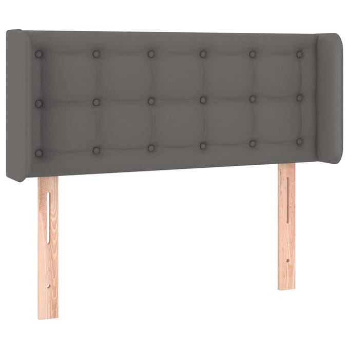 vidaXL - Hoofdbord - LED - 83x16x78/88 - cm - kunstleer - grijs