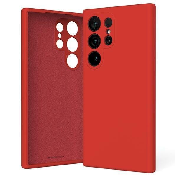 Hoesje voor Samsung Galaxy S24 Ultra Mercury Silicone Rood