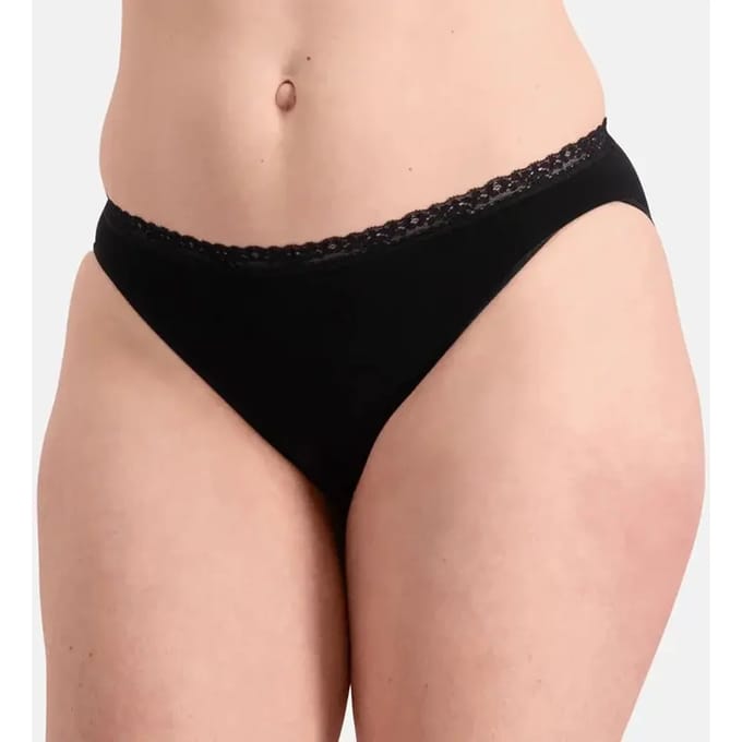 Comfortabel & Zijdezacht Bamboo Basics Seamless Slips Lucy (3-pack) - Zwart - S