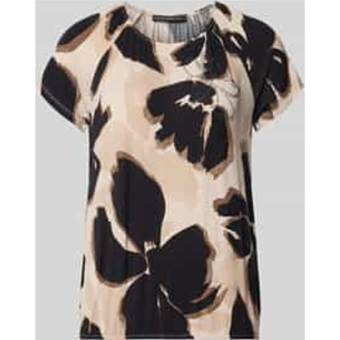 Regular fit blouse met korte mouwen van viscosemix model 'NOS JULI'