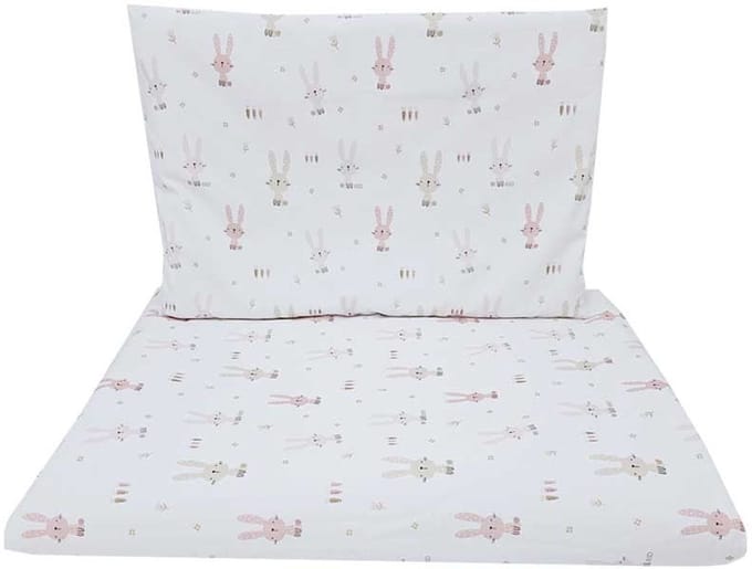 Printed cotton bedding - 2-piece 120x90 cm BUNNY