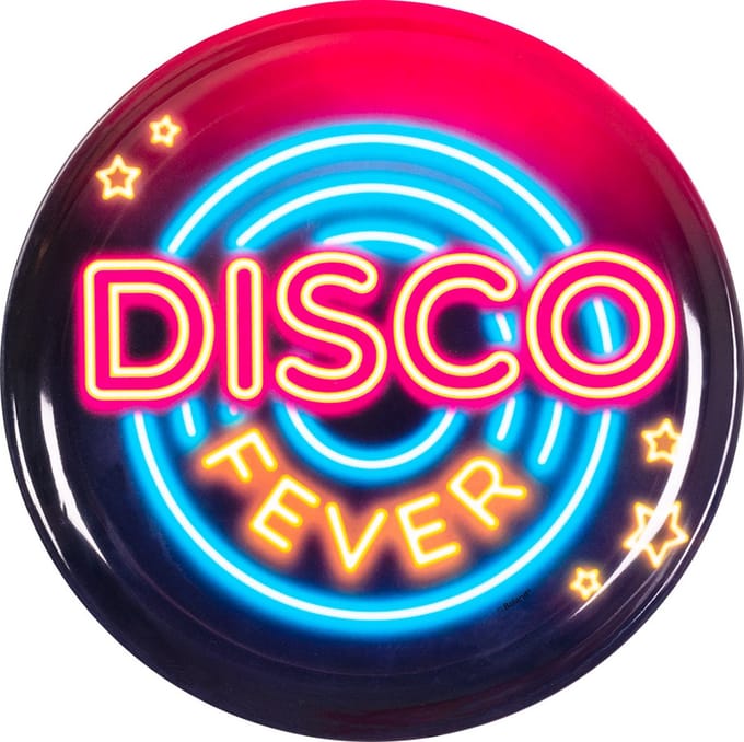 Boland - Dienblad 'DISCO FEVER' - Glitter & Glamour - 80s - Feestversiering