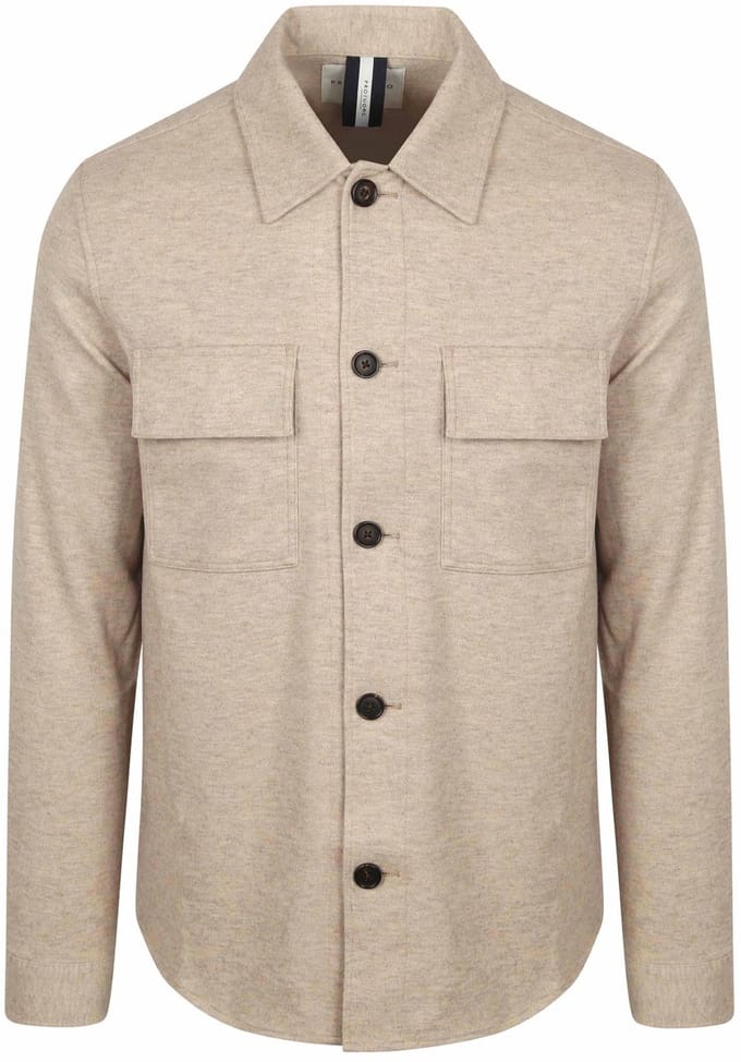 Profuomo Overshirt Beige - Maat M - Heren
