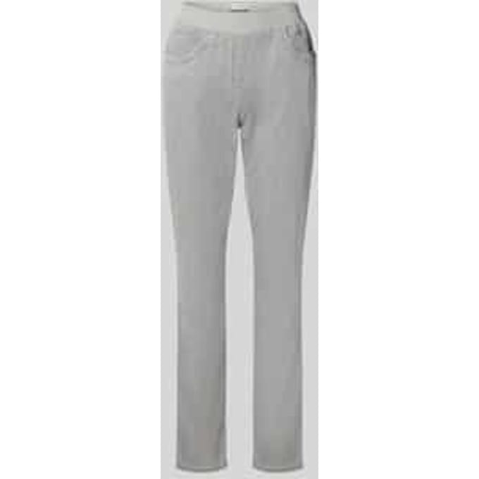 Raphaela by Brax Dames Broek  Style PAMINA FUN VERY LIGHT GREY SLIGHTLY USED, denim lichtgrijs, maat 40K