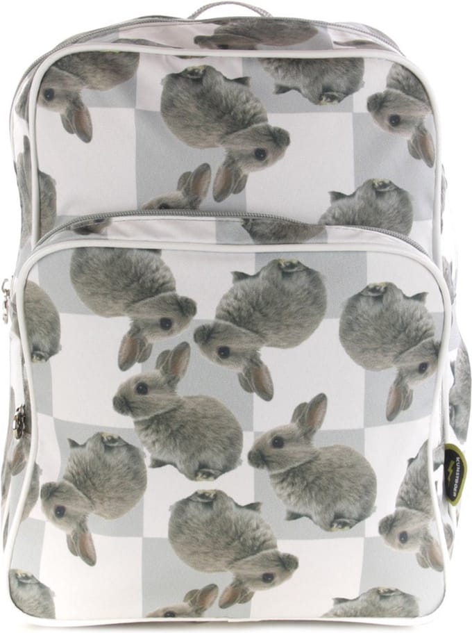 Kunstboer Rugzak Grey Bunnies - grijze konijntjes