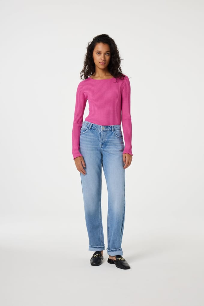 Fabienne Chapot Gemma Pullover Pink Darling Maat: L | Longsleeves Outlet | Dames | Roze