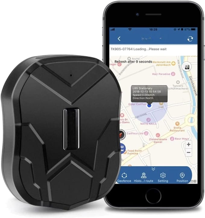 AHD® GPS Tracker auto - GPS Tracker - GPS Trackers - Zwart - 9cm x 8cm x 3cm; 330 g