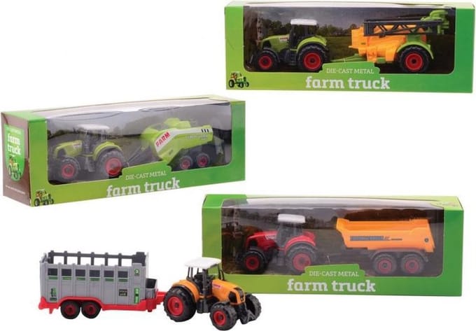 Johntoy Tractor Farm Master Staal 27,2 Cm Groen/geel