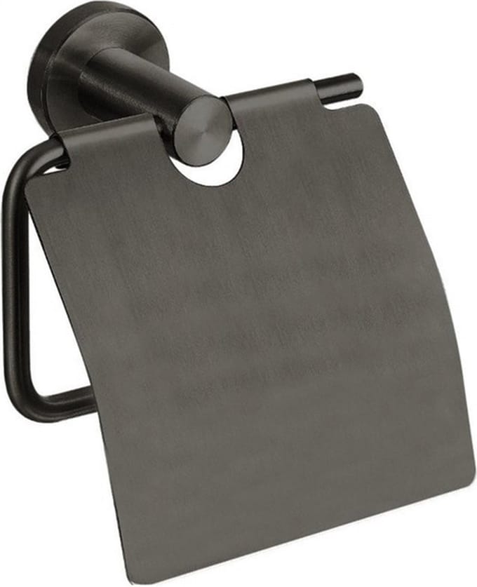 Best Design Moya toiletrolhouder met klep gunmetal