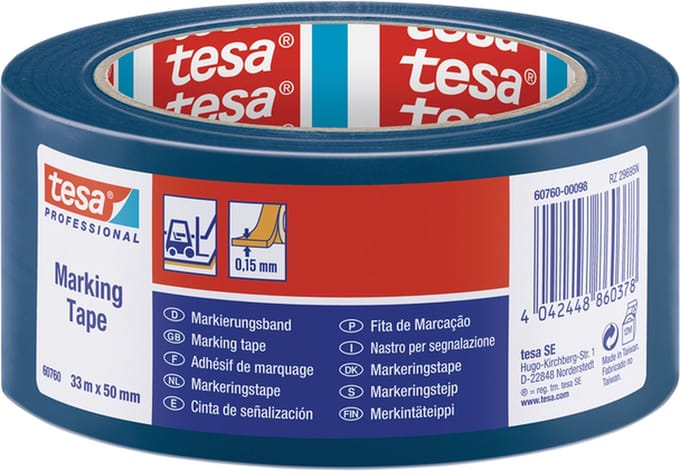 Markeringstape tesa® Professional 60760 PV1 50mmx33m blauw | 6 stuks