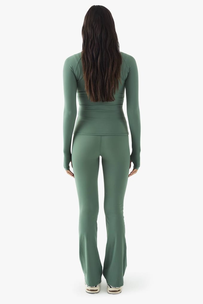 boohoo Dames DSGN Studio Ultra Sculpt Flared Legging | Forest | Maat: 2XL
