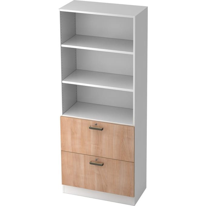 SIGNA G 7300 SG - Wit/Walnoot Greeplijst kunststof