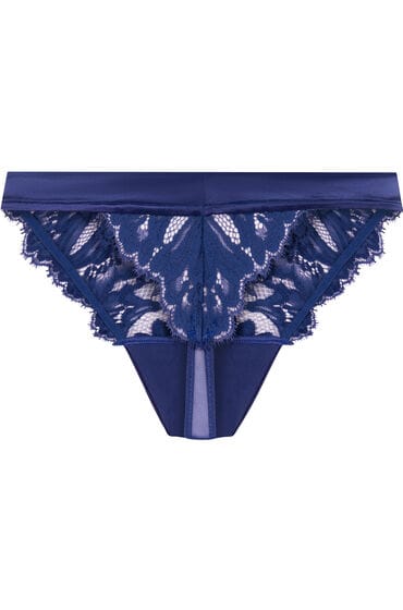 Hunkemöller Hoog uitgesneden string Grace Blauw