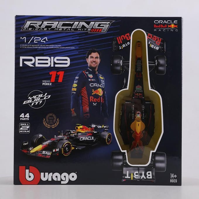 Burago 1:24 Red Bull Racing Rb19 N°11 Version à Assembler Alliage Véhicule de Luxe Modèle de Voitures Diecast Collection Cadeau