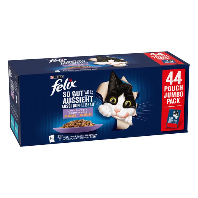 88x85g Vis- & Vlees selectie Felix Elke Dag Feest Kattenvoer