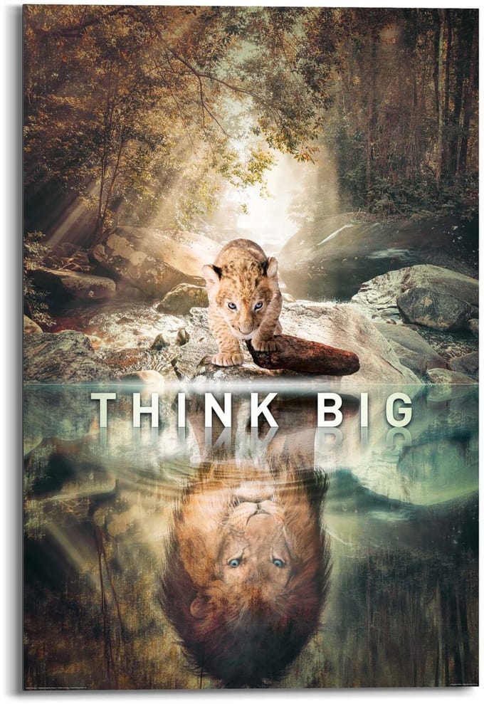 Schilderij Believe in yourself - 90 x 60 - Hout - REINDERS