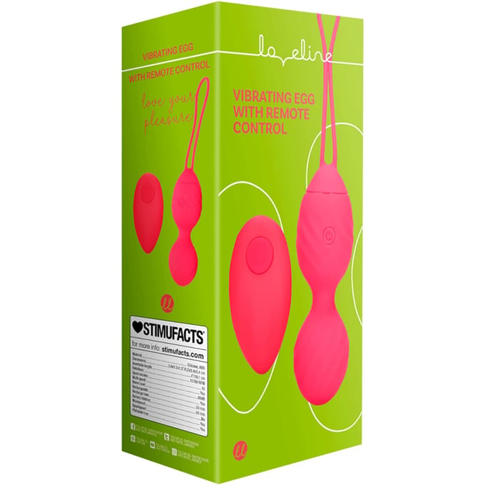 Vibrating Egg with Remote Control - Strawberry Red
