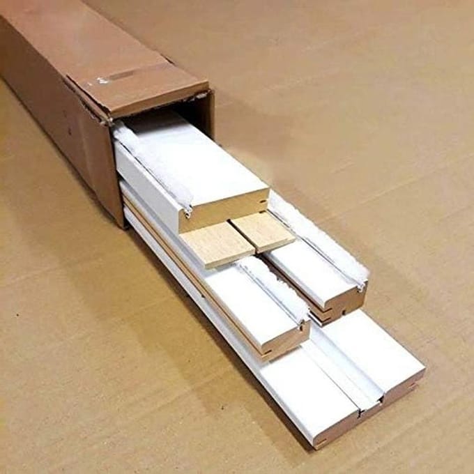Deurkozijn Set - Schuifdeur Frame - Moderne Woning - Inschuifbaar Ontwerp - 10-14cm Wanddikte - Wit