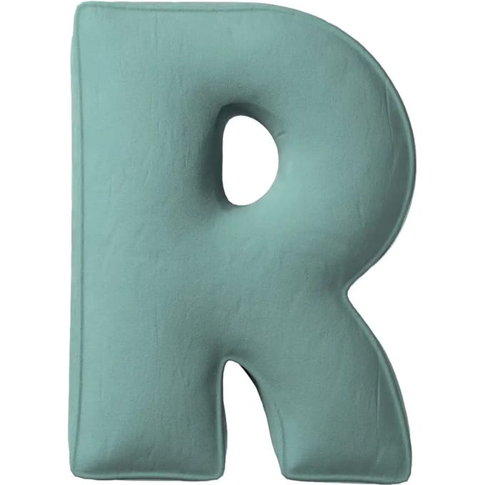 Kussen letter r Yellow Tipi Posh Velvet