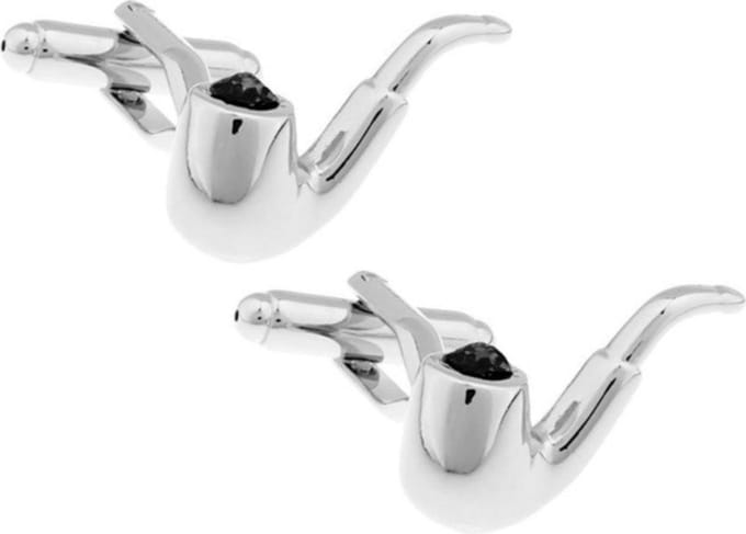 Amanto Manchetknopen Asier Black - 316L Staal - Pijp - 12x21mm