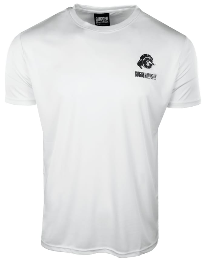 Heren Fitness Functioneel T-shirt met Logo Sport Outdoor Wit