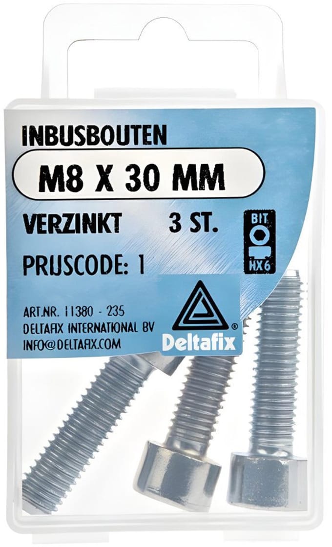 Deltafix - Inbusbout m8x30mm 3st