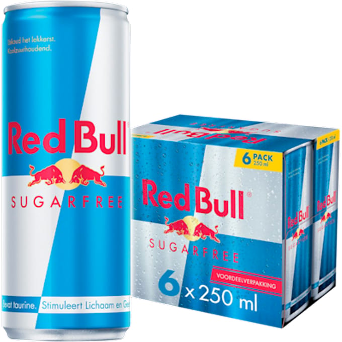 Red Bull Suikervrije Energiedrank - 6 x 250 ml