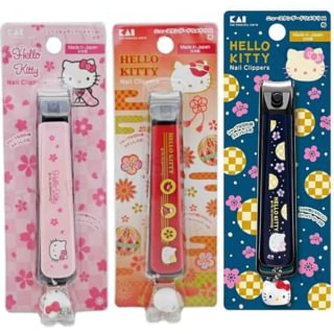 KAI - Sanrio Hello Kitty Nail Clippers Plum S Sakura M