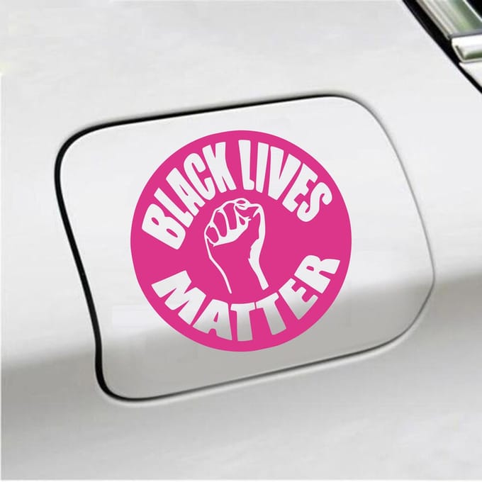 Bumpersticker - Black Lives Matter - 15 X 15 - Roze