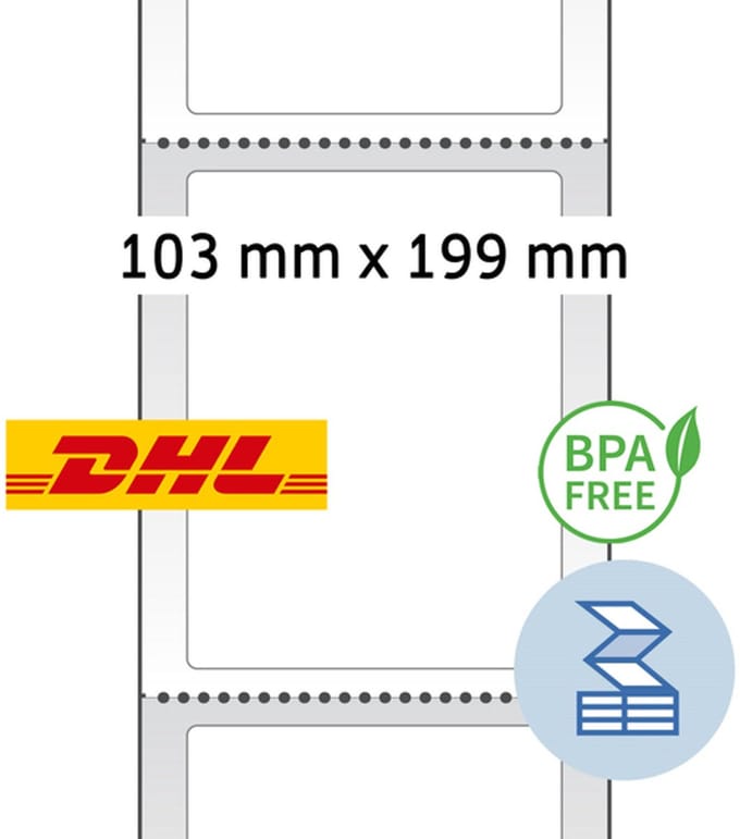 HERMA thermodirect-verzendetiketten, rol, 103 x 199 mm, permanent