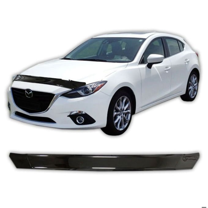 SCOUTT | Bra Capot Déflecteur Protection Pour Mazda 3 2013-2019 Berlina / Htb, Aérodynamique, Assemblage Facile