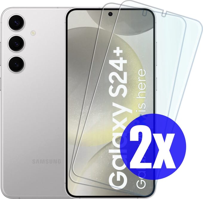 Screenprotector geschikt voor Samsung S24 Plus (S24+) - Gehard Glas - Tempered Glass Armor Screen Cover - 2 Stuks