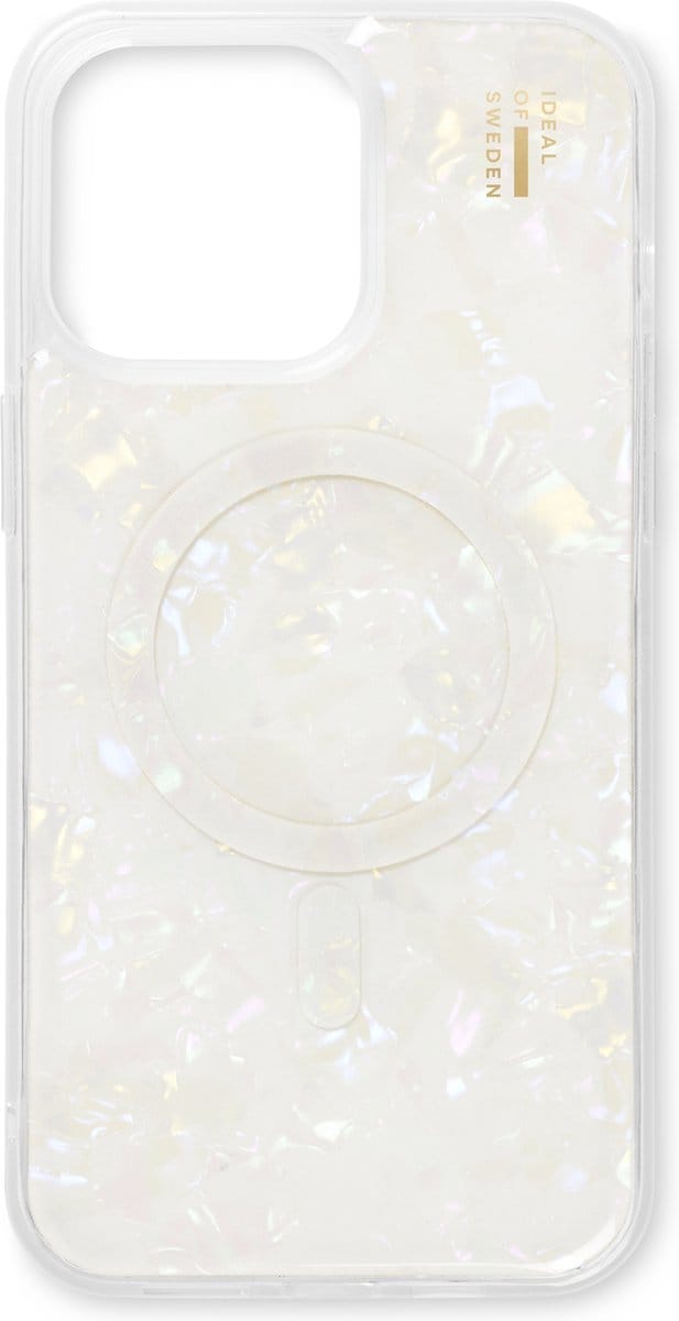 iDeal of Sweden Pearlised Case met magnetische ring geschikt voor iPhone 15 Pro Max White