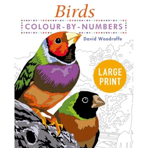 Large Print Colour By Numbers Birds - Arcturus Large Print Colour By Numbers Collection - David Woodroffe