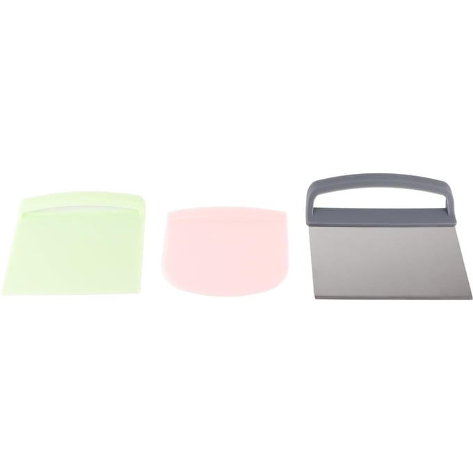3 stuks deegkrabber Multifunctionele voedselveilige deegsnijder voor deeg, cake, brood white