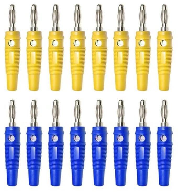 16 Stuks Bananenstekkers 4 mm Connectoren voor Luidsprekers en Hifi Installaties