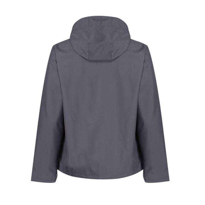 Regatta Professional Heren Venturer Softshell 3 Laags Hooded Jacket (Seal Grey/Zwart)