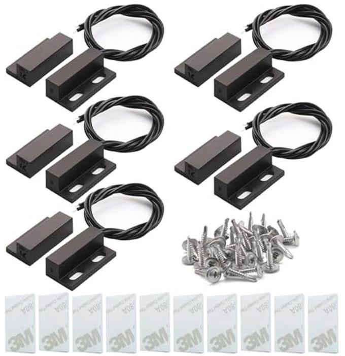 Veiligheidsvenster Poortcontactsensor Alarm met Magnetische Deursensor - 5 Stuks