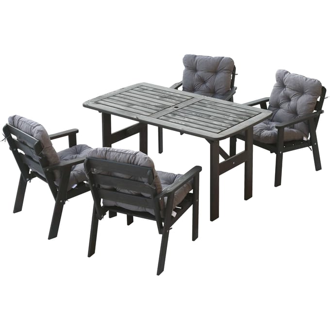 Set van 4 tuinstoelen + tuintafel Venta met kussens | House of Woods