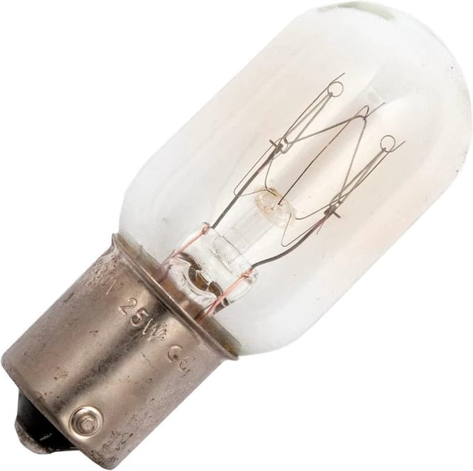 Schiefer BA15s Buis Gloeilamp | 25W 2700K 190lm 220V | Dimbaar