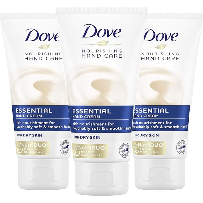 Dove Voedende Handverzorging Essential NutriDUO Handcrème voor Droge Huid 75ml, 3-pack