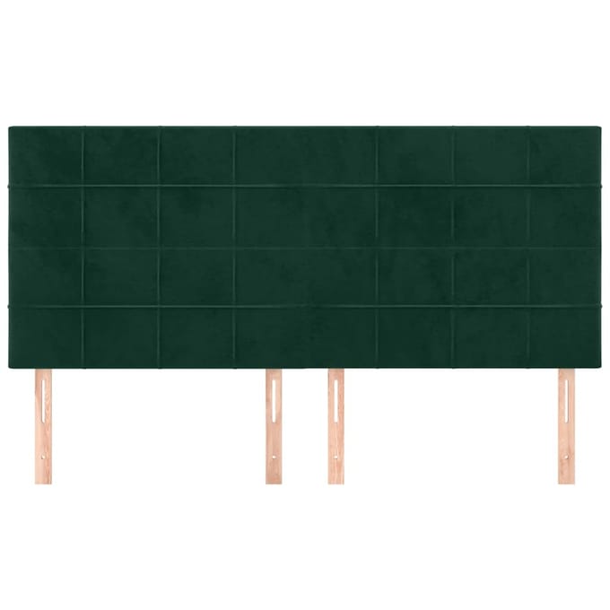 vidaXL - Hoofdbord - donkergroen - 160x5x118/128 - cm - fluweel
